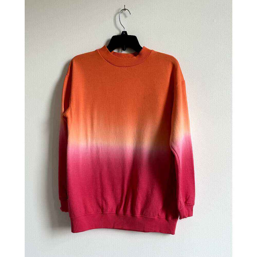 BP. Crewneck women's Sweatshirt Tie Dye in Orange/Pink Size M